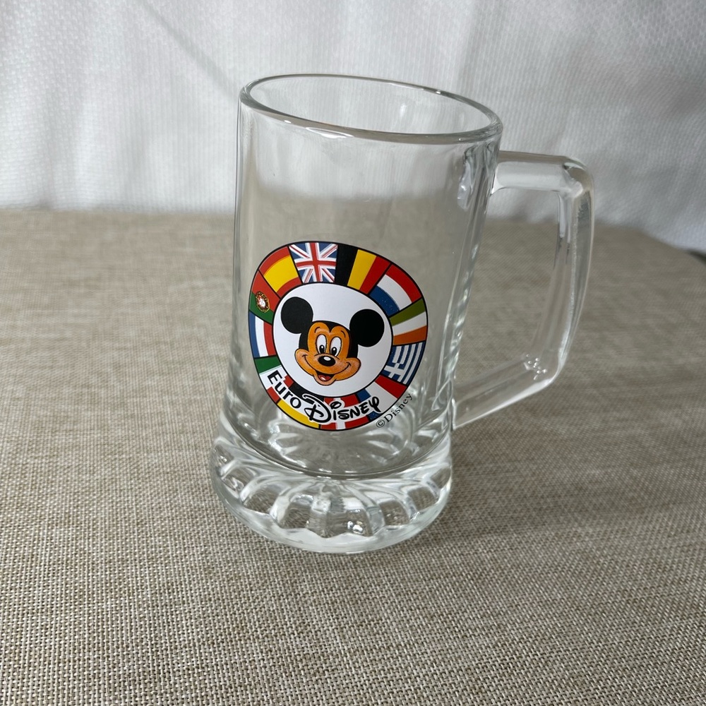 Euro Disney Glass Beer Mug. EUC